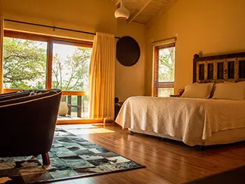 warm lit room