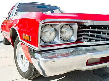 red classic car