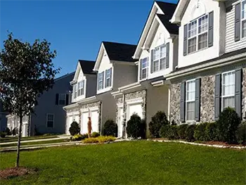 row of condos