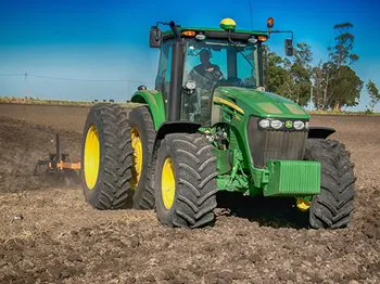 tractor in field